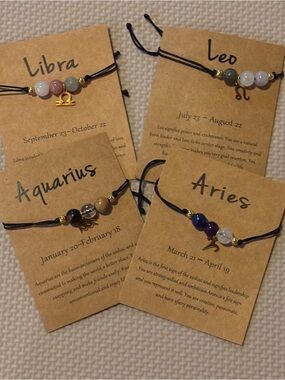 Zodiac Beaded Charm Bracelet - Multi-Color